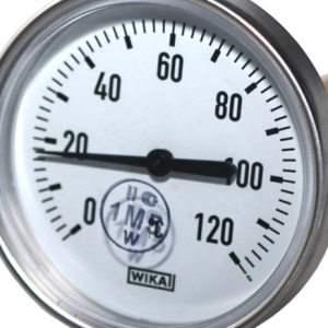Термометр биметаллический осевой Дк100 L=40мм G1/2" 120C А5002 Wika 3906647 (36523040)