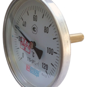 Термометр биметаллический осевой Дк100 L=40мм G1/2" 120C ТБ100 Метер